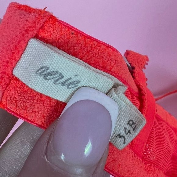 ❌SOLD❌ Aerie Neon Orange Unlined Lace Bra - Picture 6 of 6